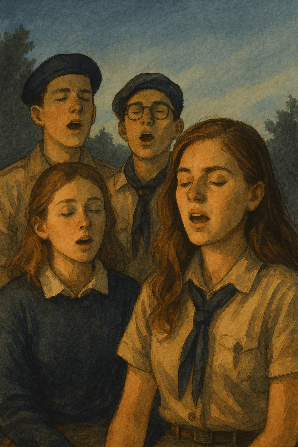 image représentative de l'article Les chants calmes pour terminer une veillée : instants de paix et de partage